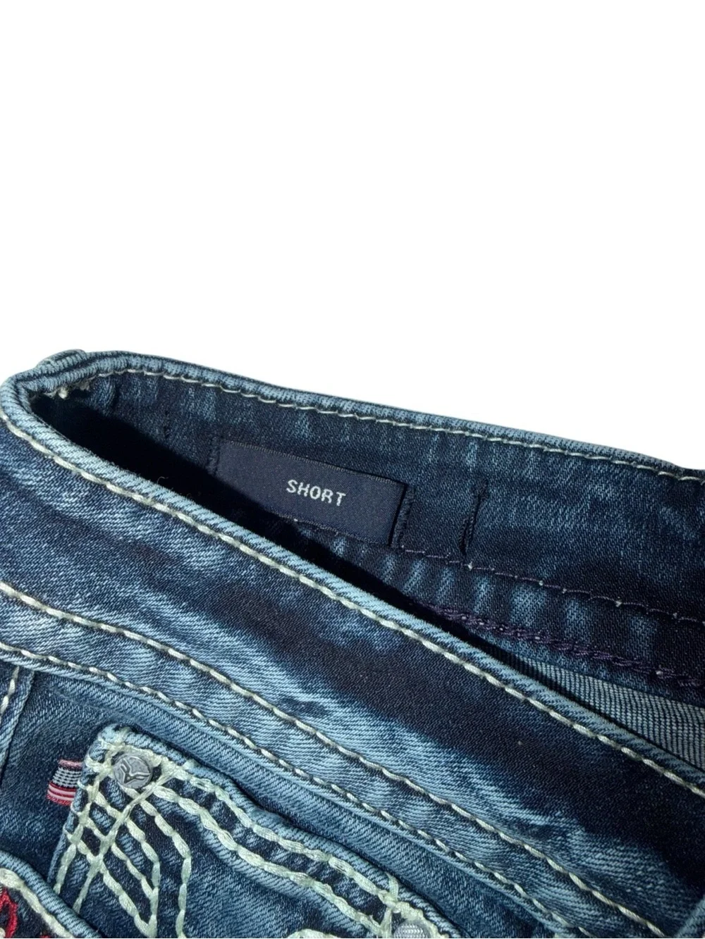 Vigoss Women's Medium Dark Blue Distressed Cutoff Denim Shorts